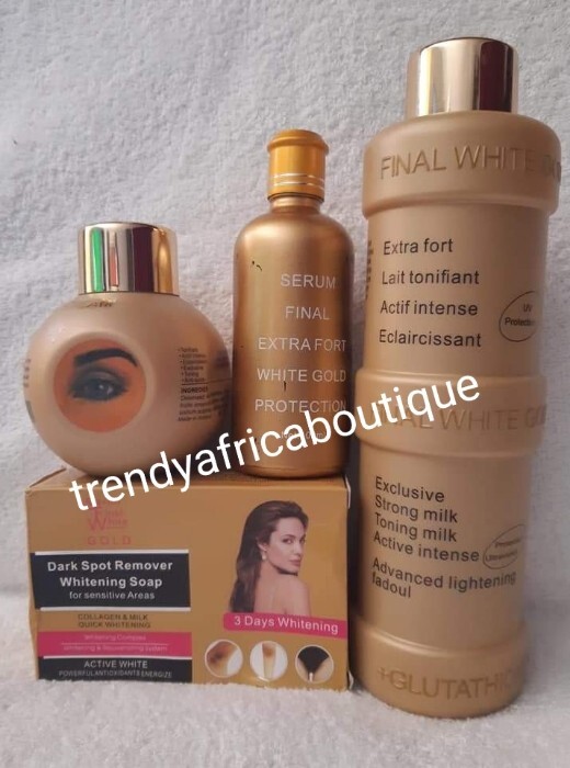 Original Final White Gold Body Lotion, Serum, Face Cream & Soap