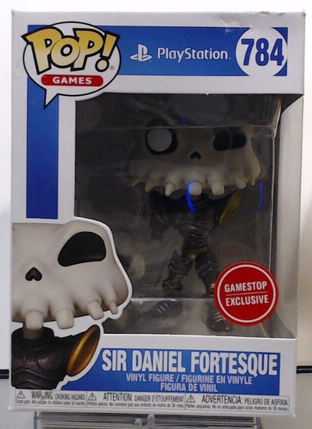 Funko Pop Sir Daniel Fortesque Playstation Medevil Dañado/Dentado Con Protector