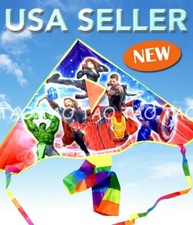 38" Captain American Hulk Thor Black Widow Kite Outdoor Sport K75