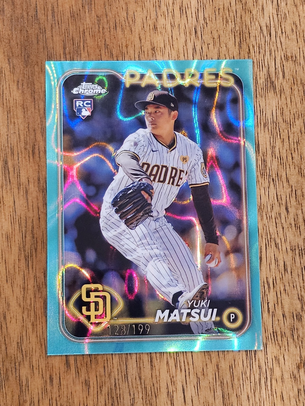 2024 Topps Chrome - Aqua Lava Refractor #116 Yuki Matsui /199 (RC)
