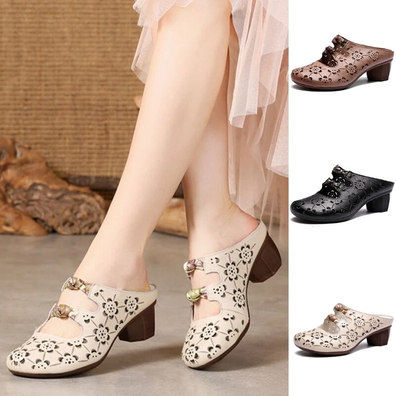 Ladies Clogs Summer Mules Party Women Beach Fashion Shoes Closed