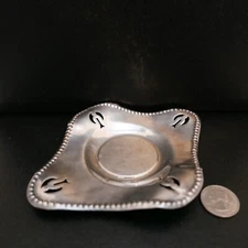 Vintage CELTIC QUALITY SILVER PLATE Coin Plate Dish Made in England EP on BR !!!