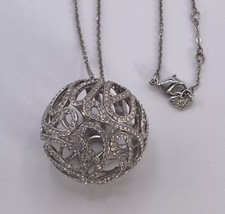 Swarovski Necklace Crystal Reflection Spherical Pendant 24 Inch Necklace