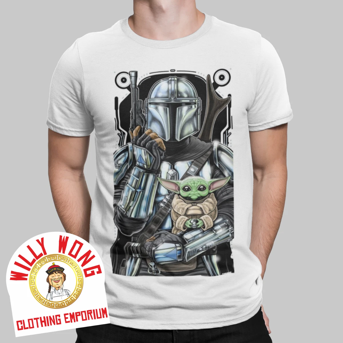 Mandalorian shirt hotsell baby yoda