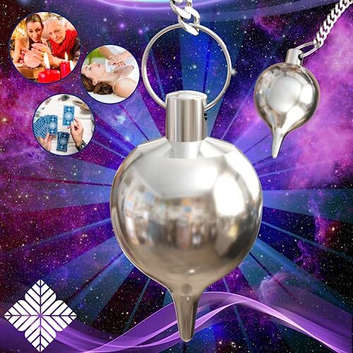 Pendolo Esoterico Goccia d’Acqua in Ottone Argentato – Pendolino (m2a)