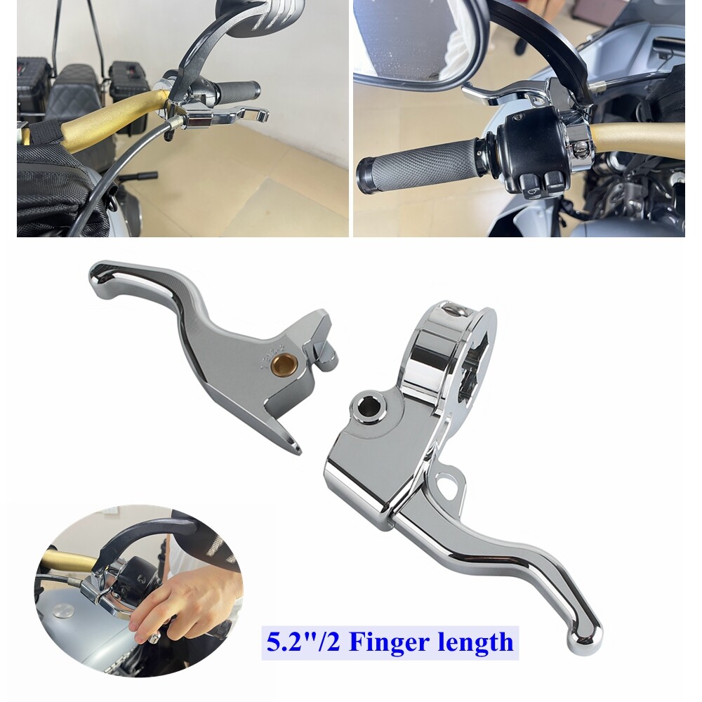 Chrome 5.2"" Easier Pull Clutch & Brake Lever For Softail Breakout FXBR 2018 2019