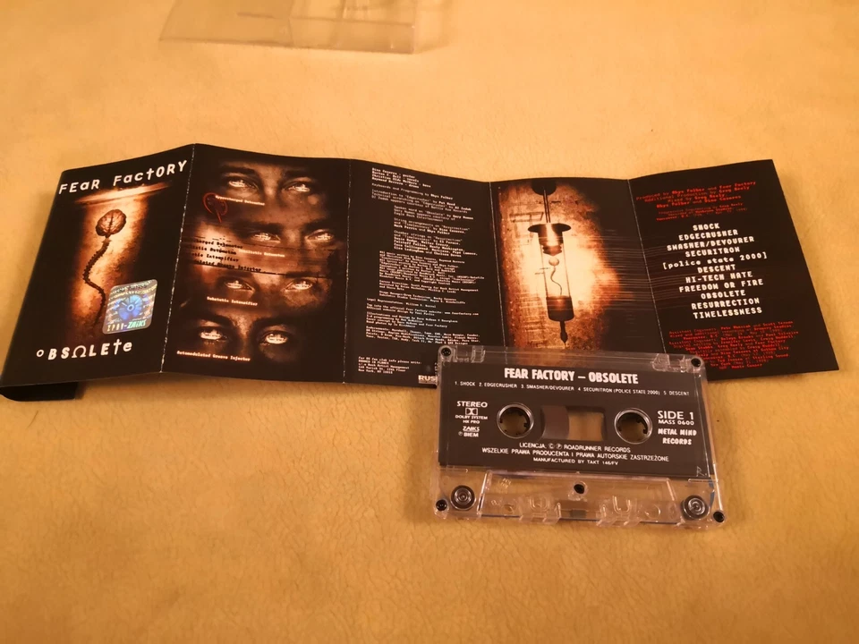 Fear Factory  Obsolete Cassette MC Pantera Gojira Exhorder Meshuggah Lamb of God - Image 3 of 4
