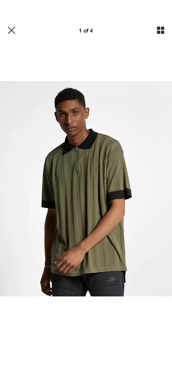Nike NikeLab Madein Italy Collection Men’s Knit Polo XXL OLIVE BV0974-222 ZIPPER
