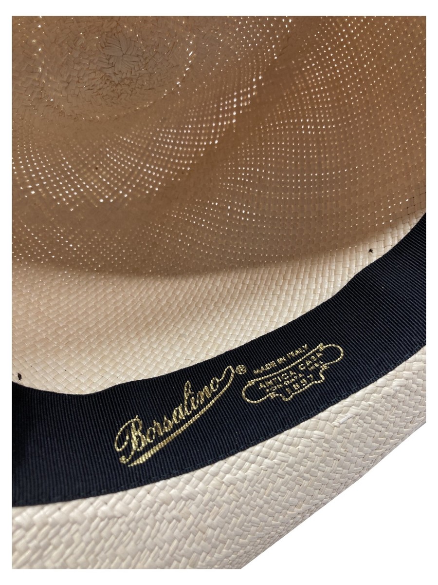 BORSALINO Hat Man 141088 Panama Quito 100% Straw Made IN