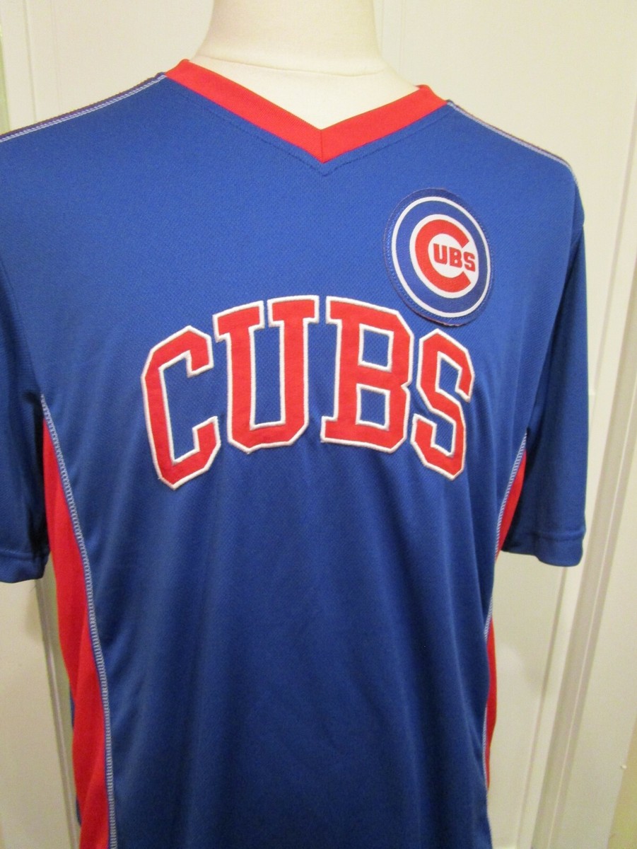 MLB Chicago Cubs Men's V-Neck Pullover Jersey, Blue/Red, XL | eBay