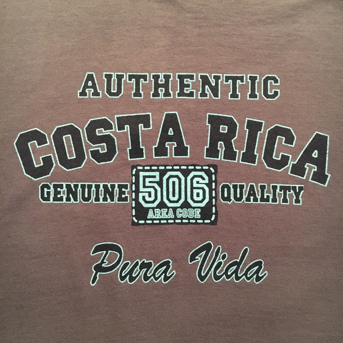 authentic COSTA RICA t-shirt by Rana - PURA VIDA area code 506 