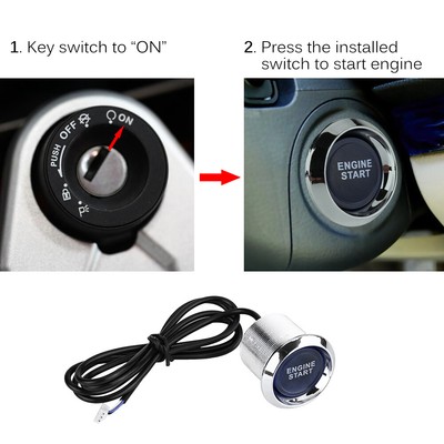 Universal Ignition Switch Push Button For Vehicle Engine Start Activation