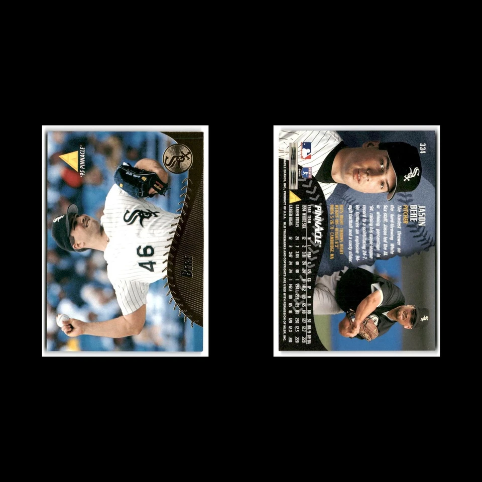 Jason Bere #334 1995 Pinnacle Chicago White Sox Baseball Card MLB NM - Image 3 of 3