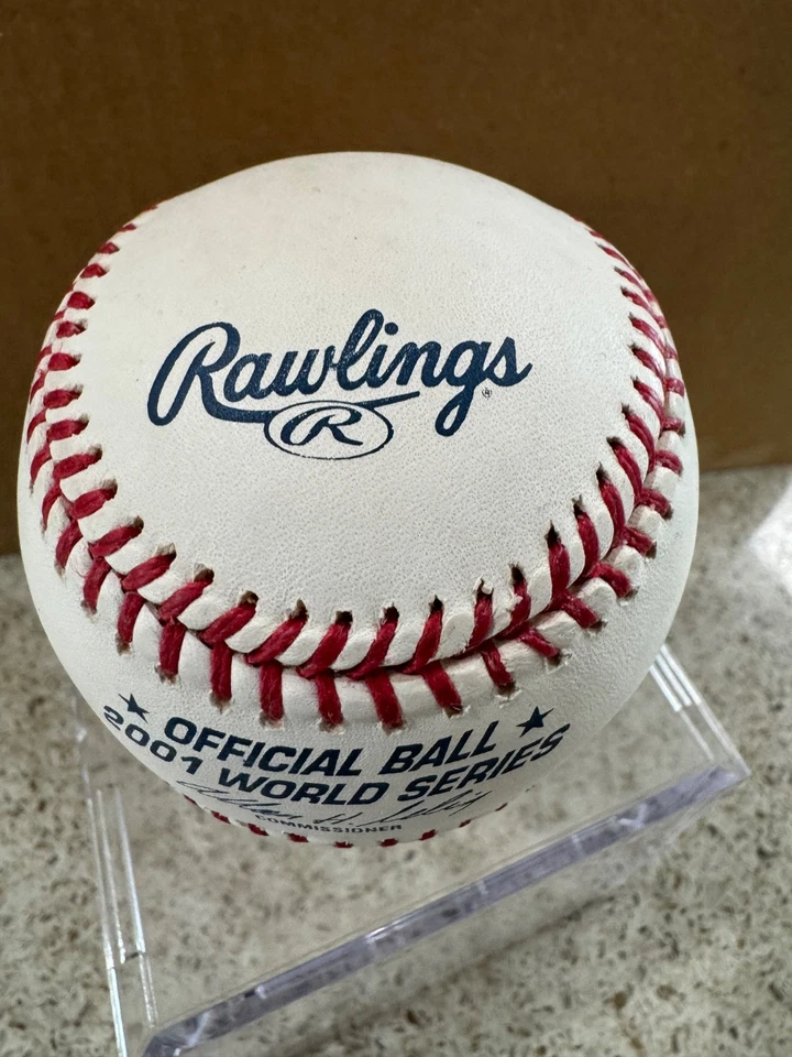 Rawlings Official 2001 World Series Baseball 1st Pitch Flag Logo - Image 3 of 4