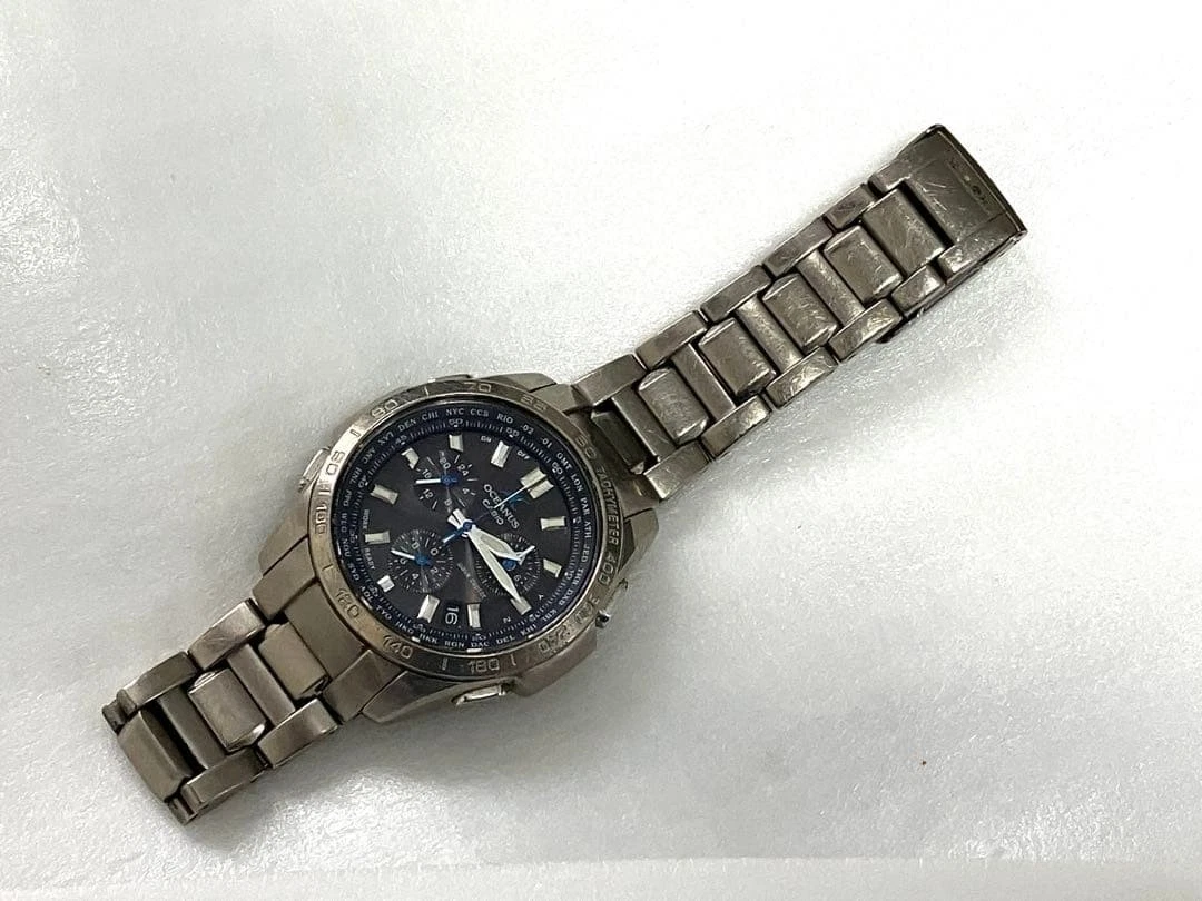 Casio Oceanus OCW-600 Titanio Radio Solar Cronógrafo Zafiro Reloj Hombre Japón