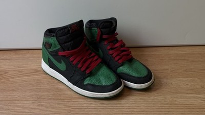 Nike Air Jordan 1 Mid GS Pine Green Black Red Size 5.5Y 575441-030