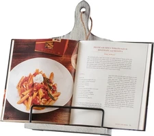 Willow & Croft Premium Cook Book Stand. Farmhouse Cutting Board Stand... 