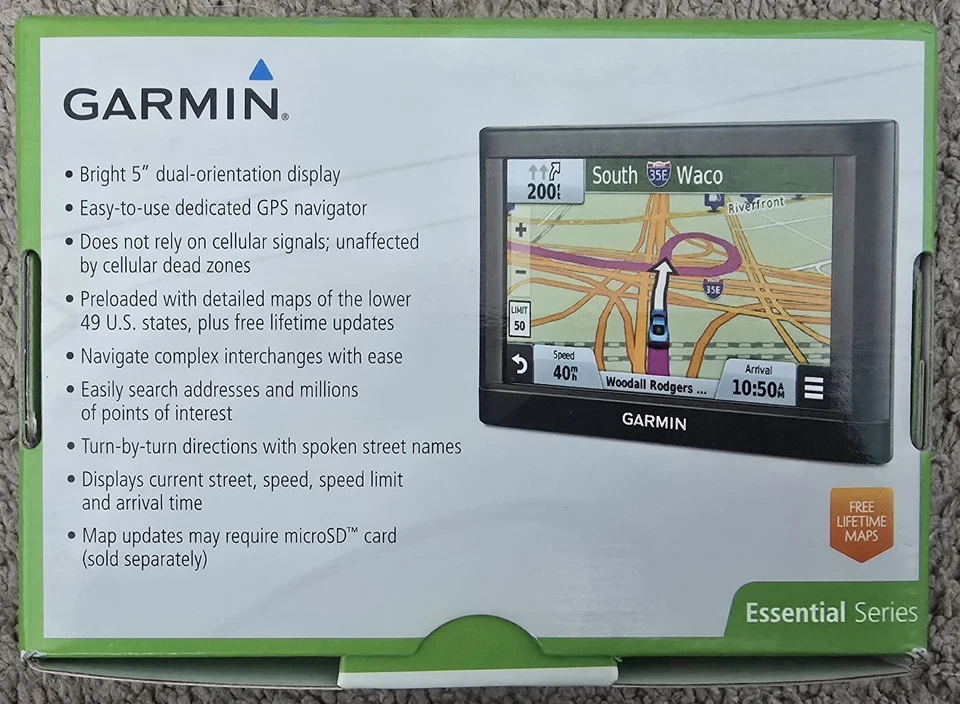 Garmin 010-01198-01 Nuvi 55LM 5in GPS + Lifetime Map Updates - Black Brand New - Image 2 of 3