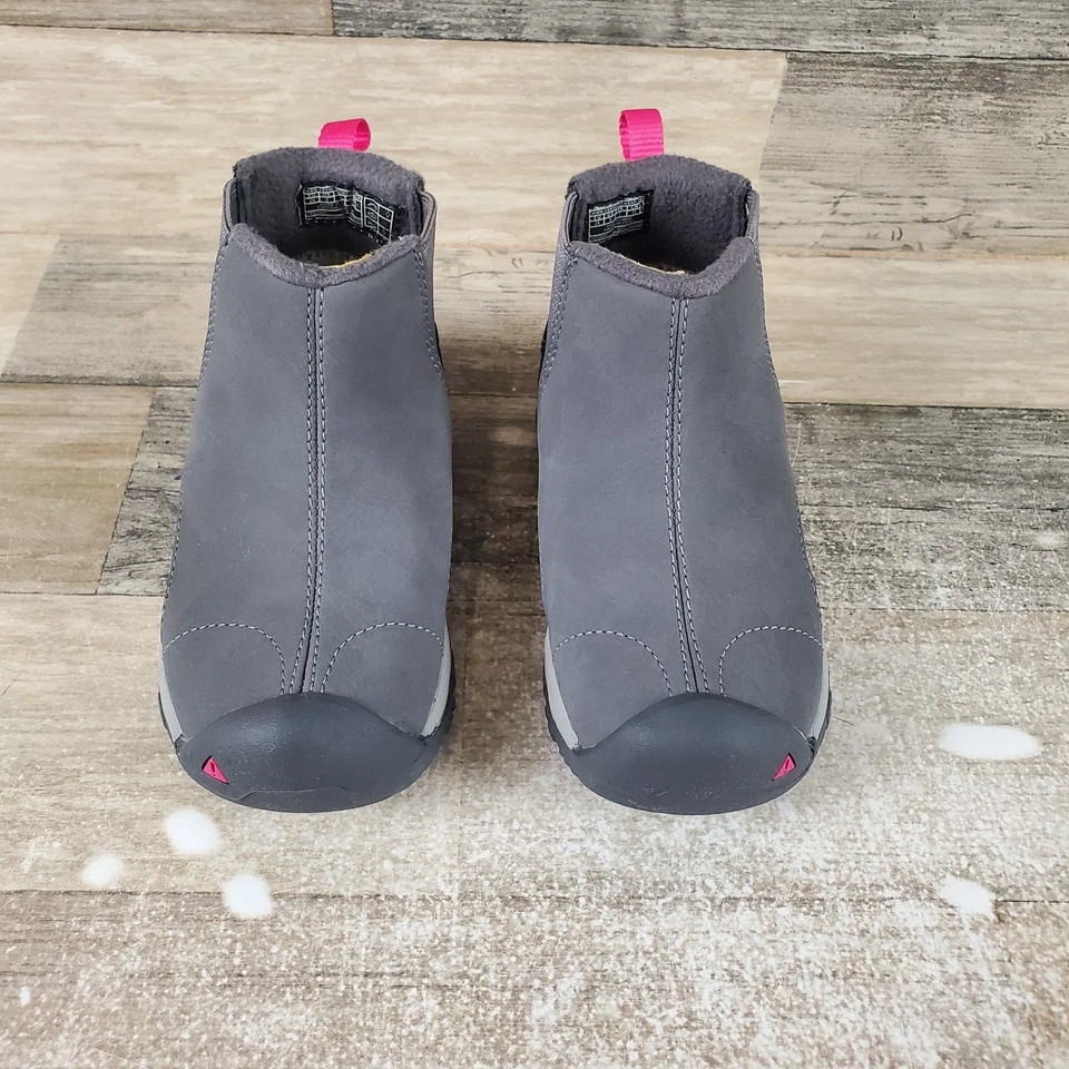 Bota Chelsea Keen Kids Kootenay III Talla 8 Pull On Boot Negra Gris Impermeable Foto 2 de 4