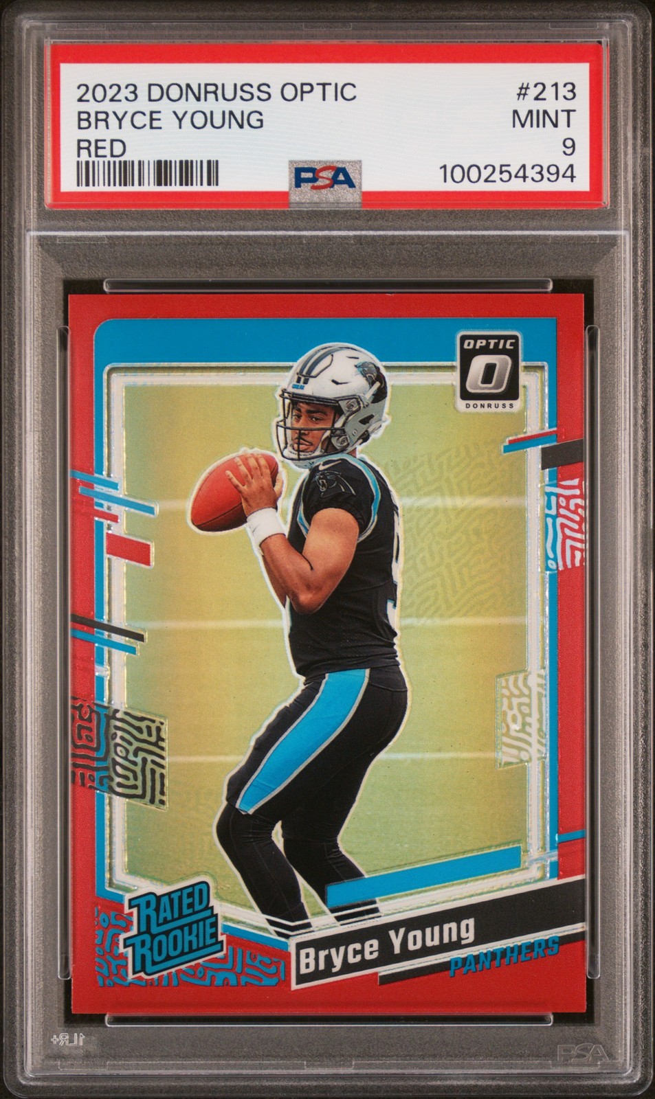 2023 PANINI DONRUSS OPTIC RED #213 BRYCE YOUNG 98/99 PSA 9