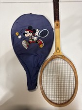 Vintage Mickey Mouse  Co. Disney Store Tennis Racket Cover Blue Canvas Shell