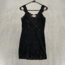 Victoria's Secret Slip Dress Womens Small Black Lace Sheer Whimsigoth Dark Fairy