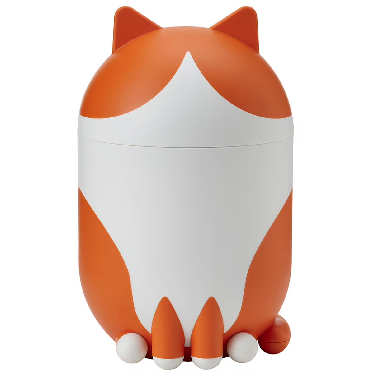 2x IKEA GREJSIMOJS Storage Box With Lid Cat Shaped Orange / Black