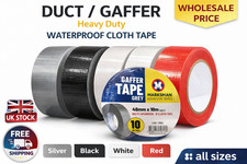 Duct Gaffer Heavy Duty Waterproof Cloth Tape 50mm x 50m Silver Black White Red