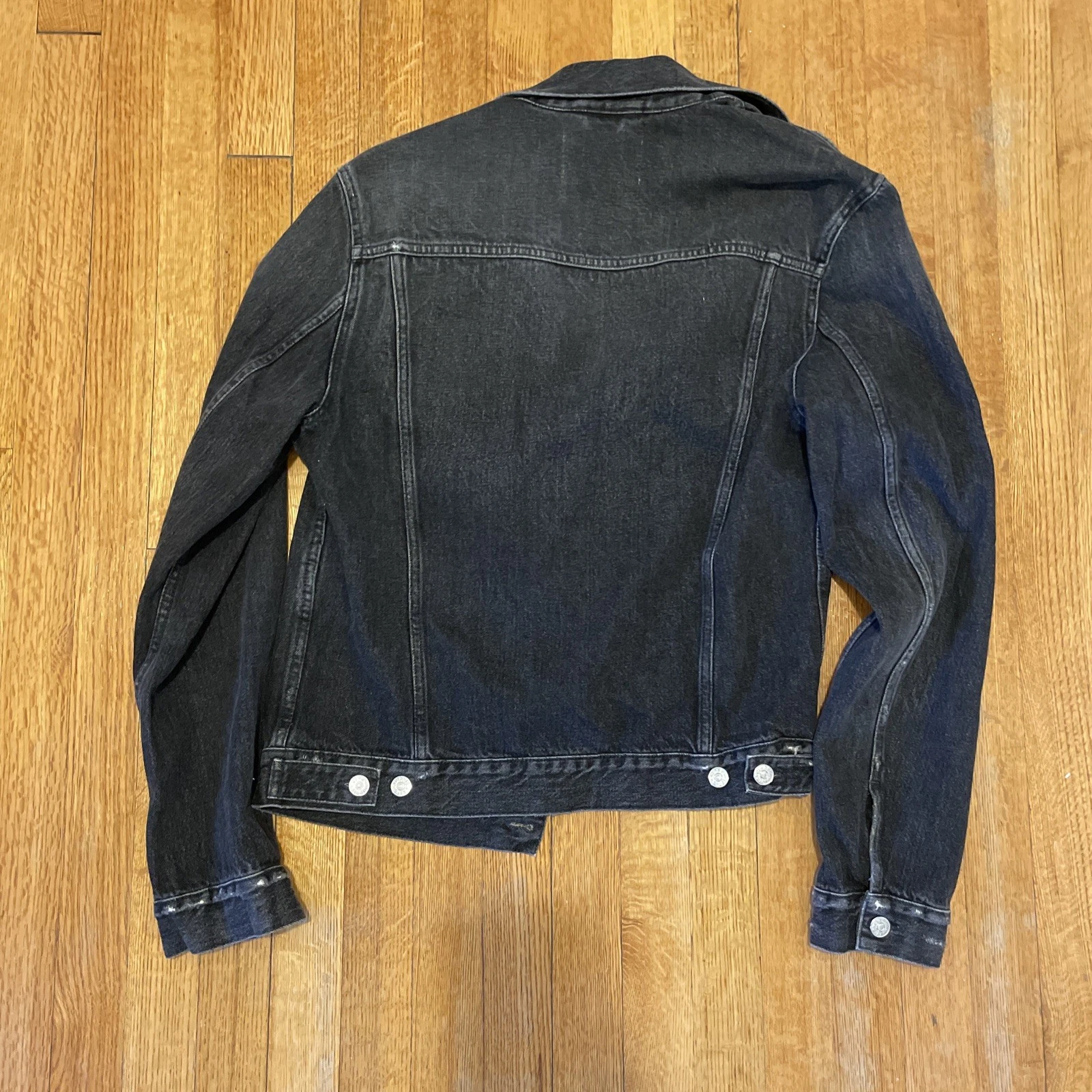 Acne Studios WHO Vintage Black Denim Jacket Trucker Size L | US40 IT50 MSRP $420 image 6