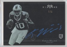 2015 Topps Diamond Auto Metallic Blue Ink 1/5 Karlos Williams #KW-5 Auto fm0