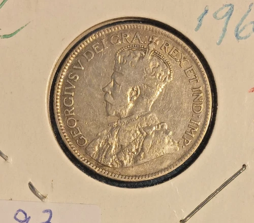 CANADA 1918  25 CENTS -GEORGE V - QUARTER SILVER COIN