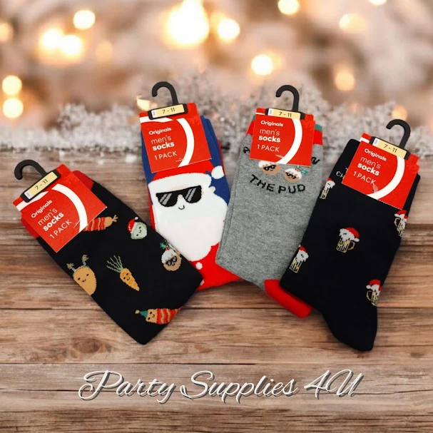 TJ MORRIS Novelty Xmas Socks/Joke/Fun/Stocking Filler/Gift/Dad/Men's/Beer/Present/Sprouts