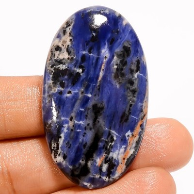 100% Natural Sodalite Oval Shape Cabochon Gemstone 66.5 Ct. 43X25X6 mm GC-41528