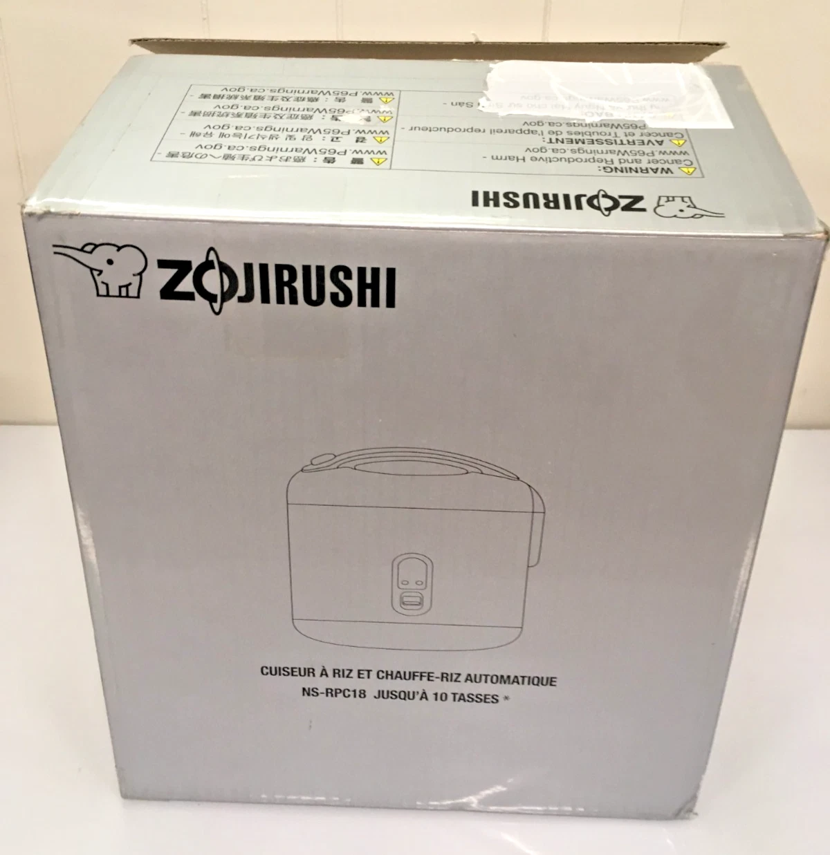 NEW Zojirushi 10-Cup Automatic Rice Cooker & Warmer - Tulip - Open Box