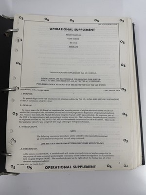Rare 1974 Air Force Aircraft Maintenance Manual KC-135A Vietnam Era Military