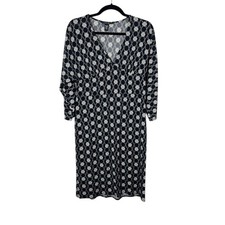 Laundry by Shelli Segal Black Chain Pattern Knee Length Dress Size Medium