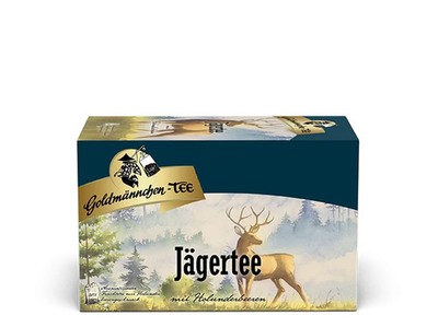 1 Karton (12Pkg) Goldmännchen Tee, Jäger. mit Holunderbeeren, 20 Btl/Pkg je 50g