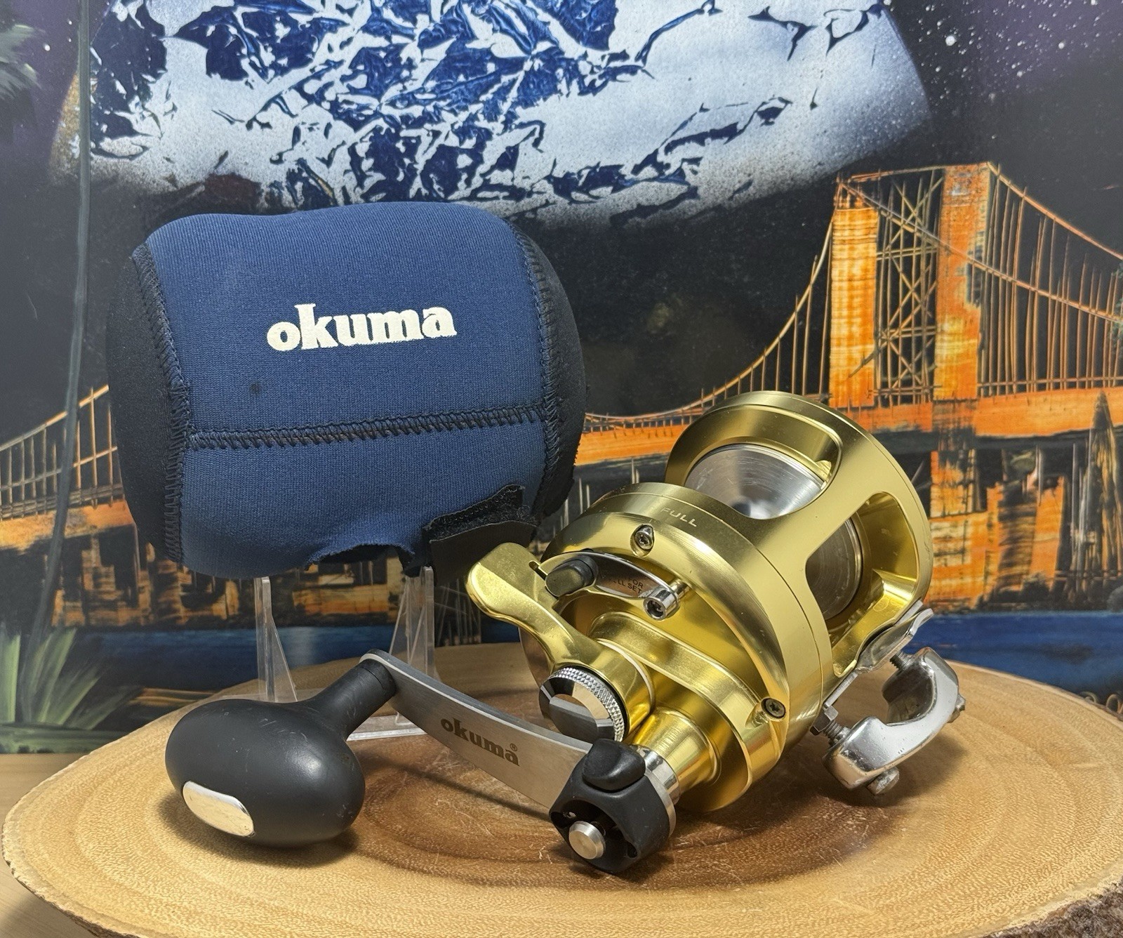 Okuma Titus Gold TG10 &ldquo;Two Speed&rdquo; Fishing Reel w/Neopren