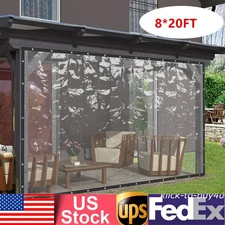 8*20FT Heavy Duty Industrial Commercial PVC Vinyl Clear Curtain Walls Waterproof