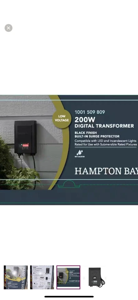 Transformador de paisaje Hampton Bay SL20012A iluminación bajo voltaje Foto 3 de 4