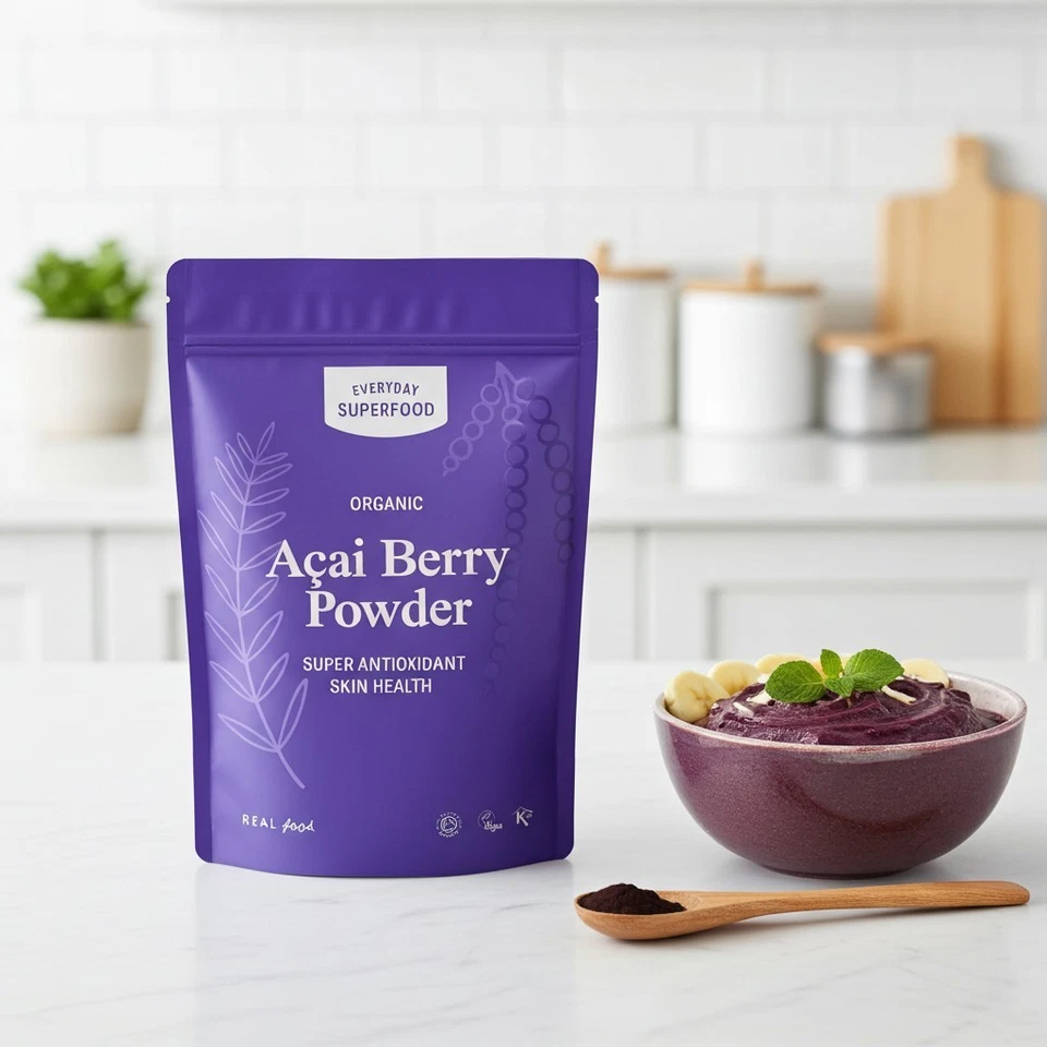 Organic Acai Berry Powder | Brazil Grown Freeze Dried Acai Berries - No Filllers - Image 3 of 4