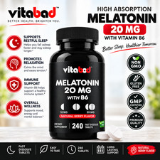 Vitabod Melatonin 20 mg - 240 Fast Dissolve Tablets - 240 Count Pack of 1 