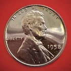 1958 Red Gem BU PROOF Lincoln Cent Actual Coin 1264