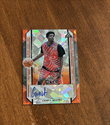 Chance Westry 2021-22 Leaf Metal Orange Crystals Rookie Auto UAB Syracuse /4 RC