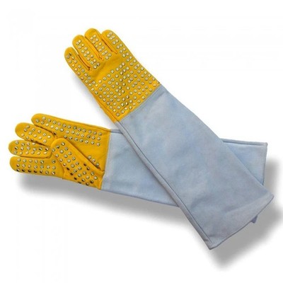 Snake Catcher Gloves Heavy Duty Reptile Handling Leather Gloves for Lizards