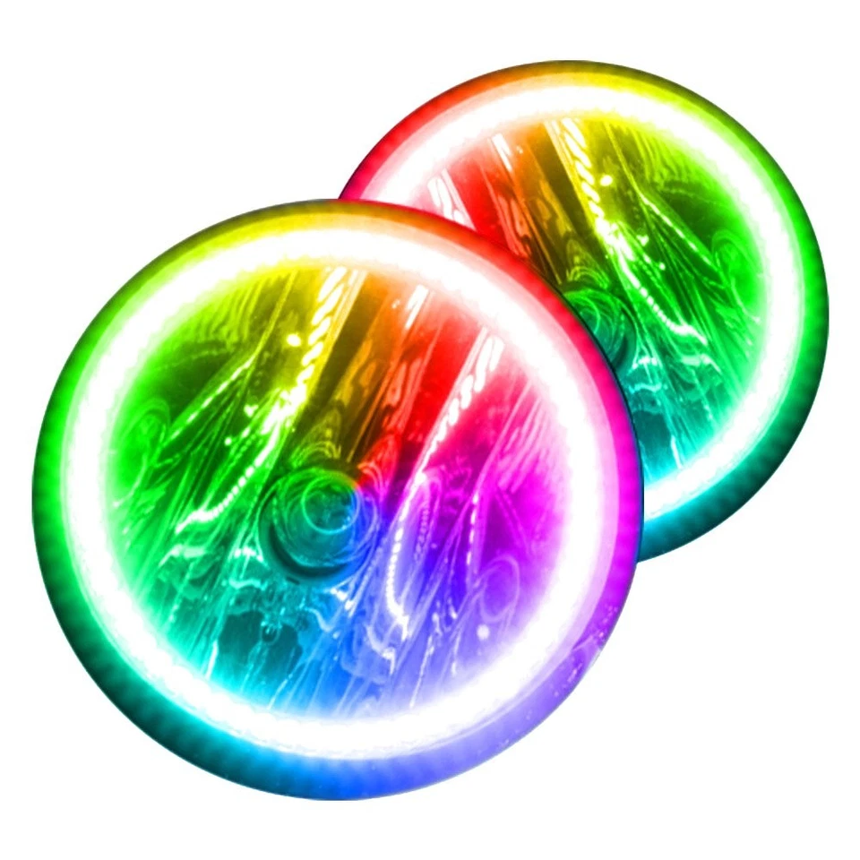 LED Fog Lights Halo Ring Lights ColorSHIFT For 2004-2012 Nissan Titan Foto 3 de 4