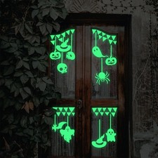 2x Halloween Luminous Stickers Glow in The Dark Window Decals Wall Ornament
