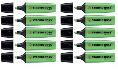 6x STABILO BOSS Textmarker 2-5mm GRÜN 6 STÜCK NEUWARE!