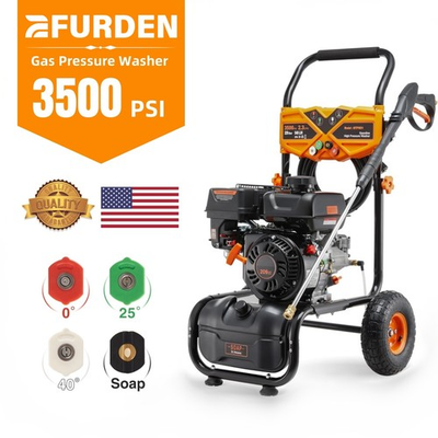 #ad Efurden Cold Water Gas Pressure Washer 3500PSI 2.3GPM 209cc with 4 Quick Nozzles $260.99
