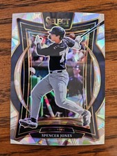 2025 Panini Select - Concourse Spencer Jones #99 Silver Cracked Ice Prizm (RC)